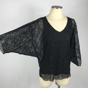 💕 TORN by Robbie Kobo Black Lace Blouse